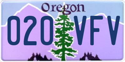 OR license plate 020VFV