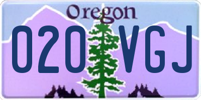 OR license plate 020VGJ