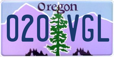 OR license plate 020VGL