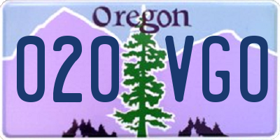 OR license plate 020VGO