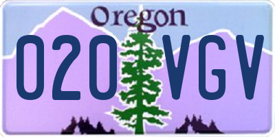 OR license plate 020VGV