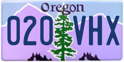 OR license plate 020VHX