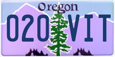 OR license plate 020VIT