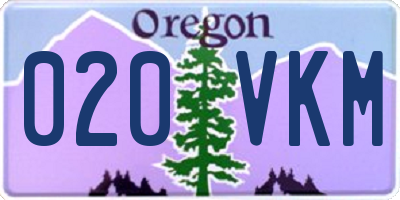 OR license plate 020VKM