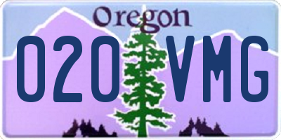 OR license plate 020VMG