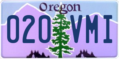 OR license plate 020VMI