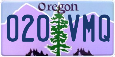 OR license plate 020VMQ