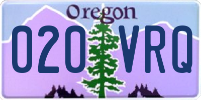 OR license plate 020VRQ