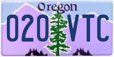 OR license plate 020VTC