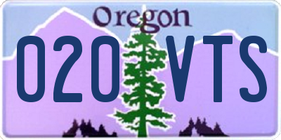 OR license plate 020VTS