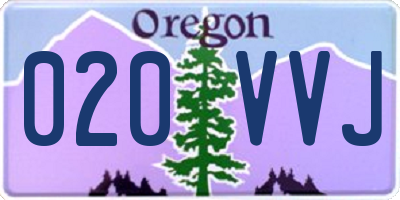 OR license plate 020VVJ