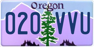 OR license plate 020VVU