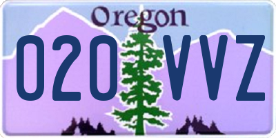 OR license plate 020VVZ