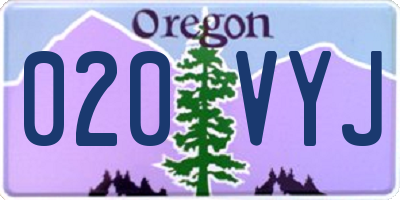 OR license plate 020VYJ
