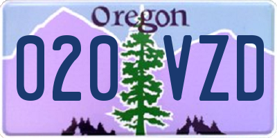 OR license plate 020VZD