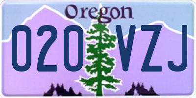 OR license plate 020VZJ