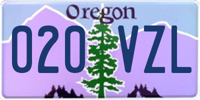 OR license plate 020VZL