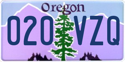 OR license plate 020VZQ