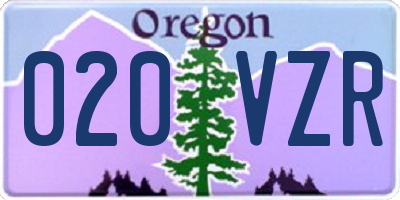 OR license plate 020VZR
