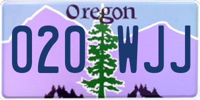 OR license plate 020WJJ
