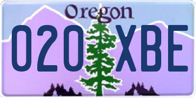 OR license plate 020XBE