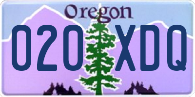 OR license plate 020XDQ