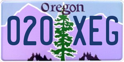 OR license plate 020XEG