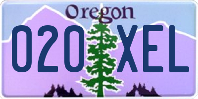 OR license plate 020XEL