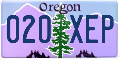 OR license plate 020XEP