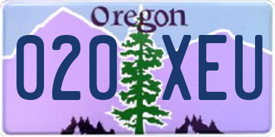OR license plate 020XEU