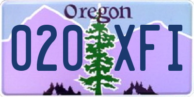OR license plate 020XFI