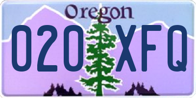 OR license plate 020XFQ