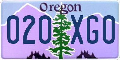 OR license plate 020XGO