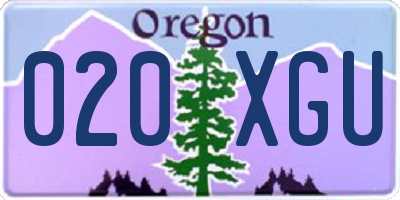 OR license plate 020XGU