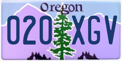 OR license plate 020XGV