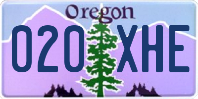 OR license plate 020XHE