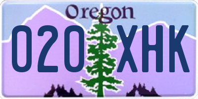 OR license plate 020XHK