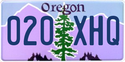 OR license plate 020XHQ