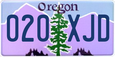 OR license plate 020XJD