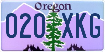 OR license plate 020XKG