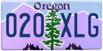 OR license plate 020XLG
