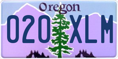 OR license plate 020XLM
