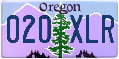 OR license plate 020XLR