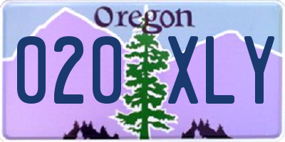 OR license plate 020XLY