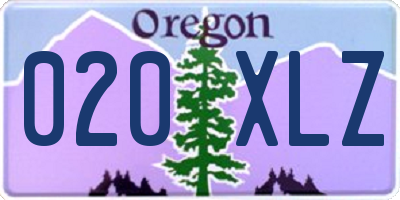 OR license plate 020XLZ