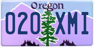 OR license plate 020XMI