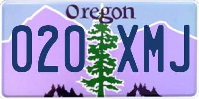 OR license plate 020XMJ