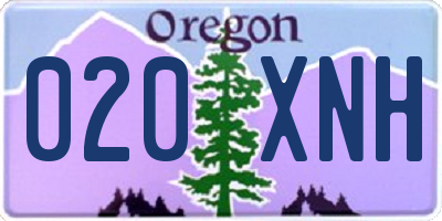 OR license plate 020XNH