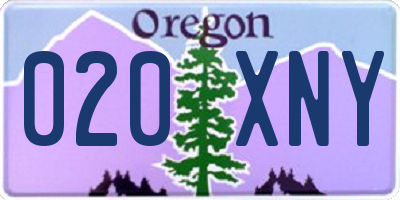 OR license plate 020XNY
