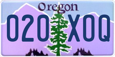 OR license plate 020XOQ